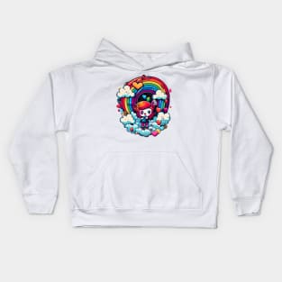 Kawaii kpop Valentines day Kids Hoodie